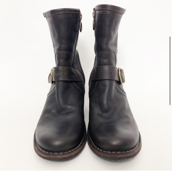 Fiorentini + Baker Nelly Boots Dark Brown Leather 38 Moto Boots - Picture 3 of 3
